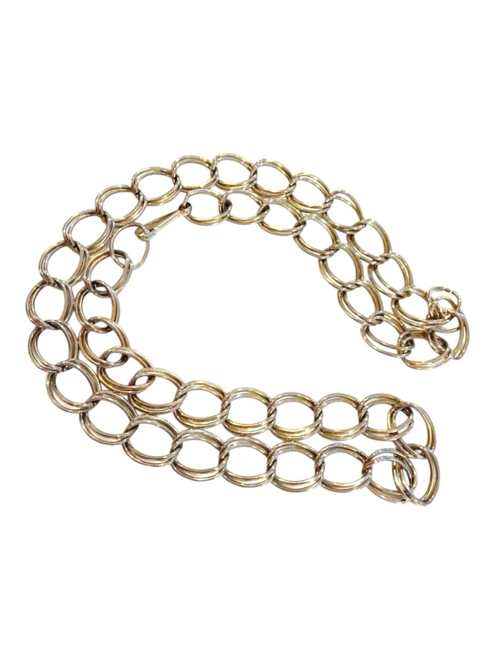 Vintage Sarah Coventry Gold Tone Chain Belt Chunky Oval Link Waist Belt Lightwei
